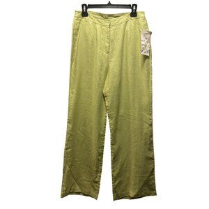 J.Jill Womens Wide leg Light Green Linen Pants Size 10